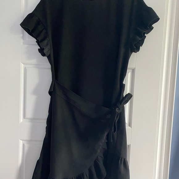 Aritzia Black Wrap Dress